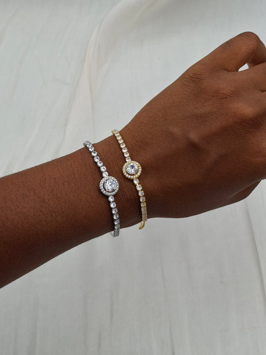Shop Gold/Silver Crystal Bracelet at Elsa Lagos in Nigeria