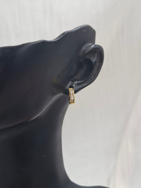 Shop Gold Stoned Hoop Earring for Women at ElsaLagos in Nigeria