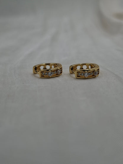 Shop Gold Stoned Hoop Earring for Women at ElsaLagos in Nigeria