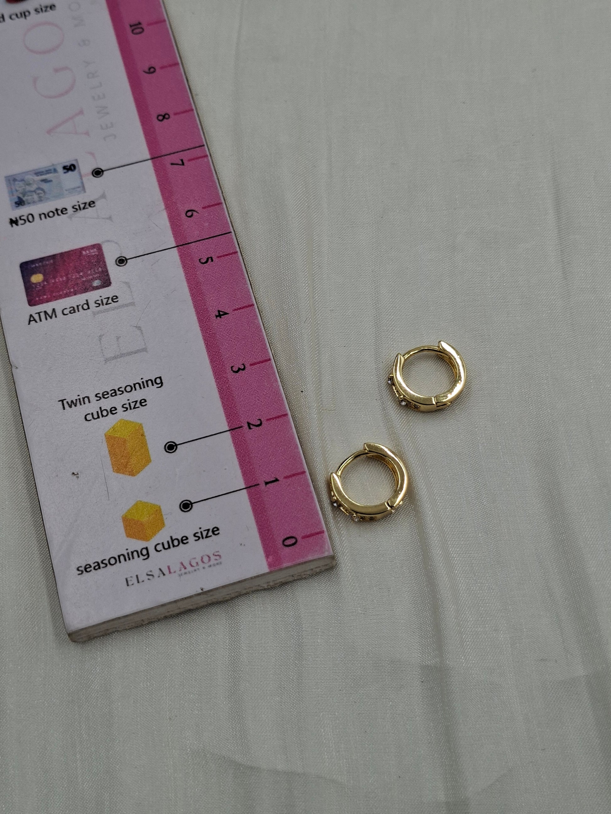 Shop Gold Stoned Hoop Earring for Women at ElsaLagos in Nigeria