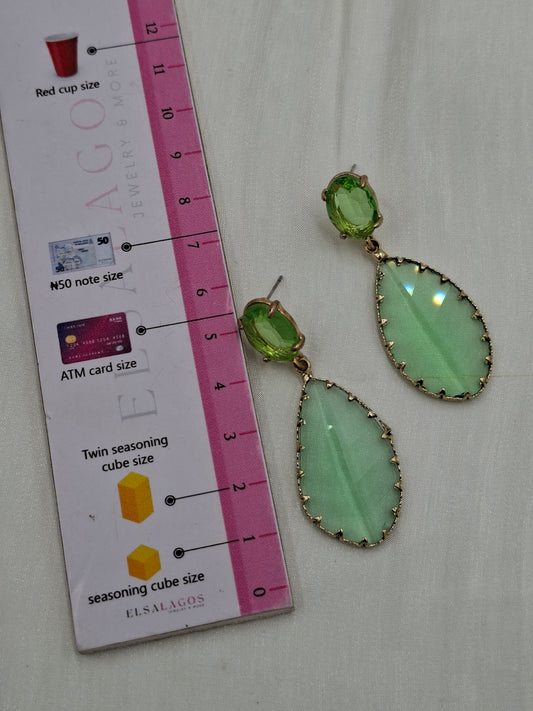 Shop Green Drop Earring for Women at ElsaLagos in Nigeria