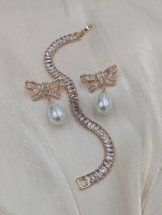 Tennis Earring and Bracelet Set