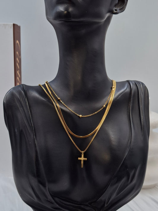 Shop Layered Cross Necklace for Women at ElsaLagos in Nigeria