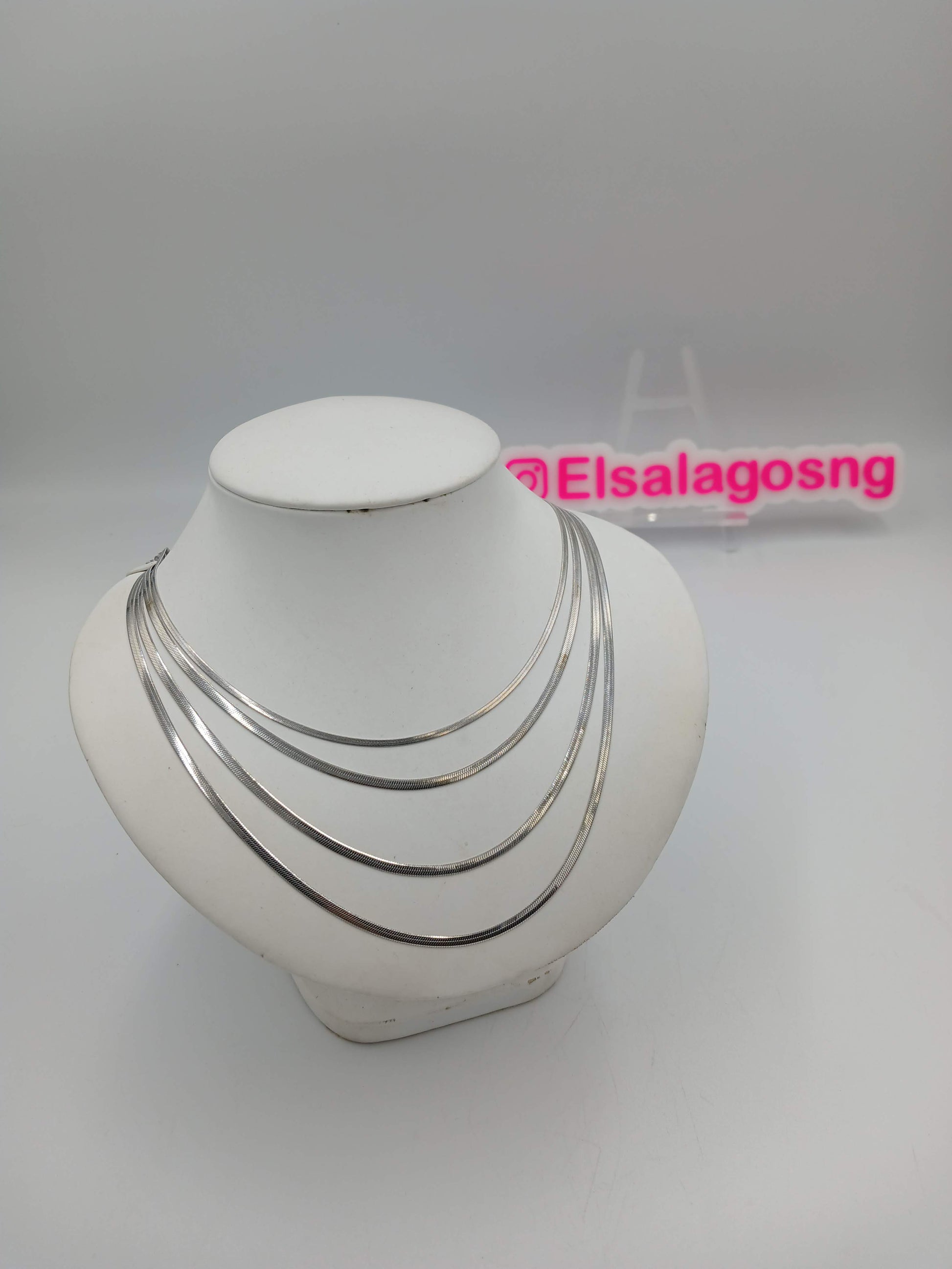 Shop Layered Silver Necklace for Women at ElsaLagos in Nigeria
