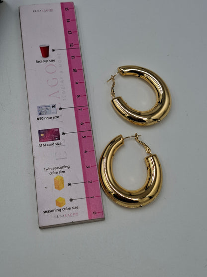 Shop Oval Hoop Earring for Women at ElsaLagos in Nigeria