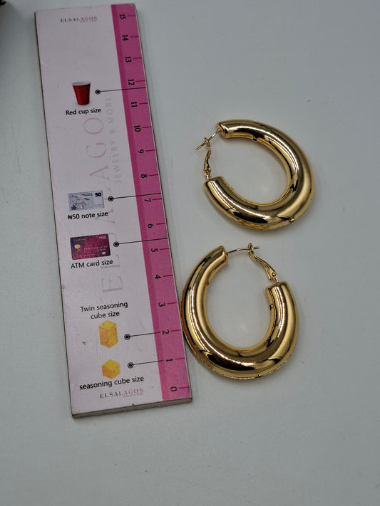 Shop Oval Hoop Earring for Women at ElsaLagos in Nigeria