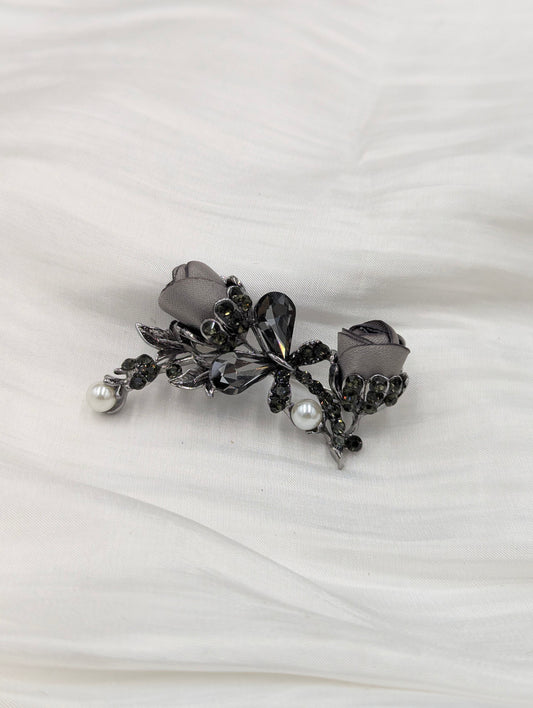 Black Rose Brooch