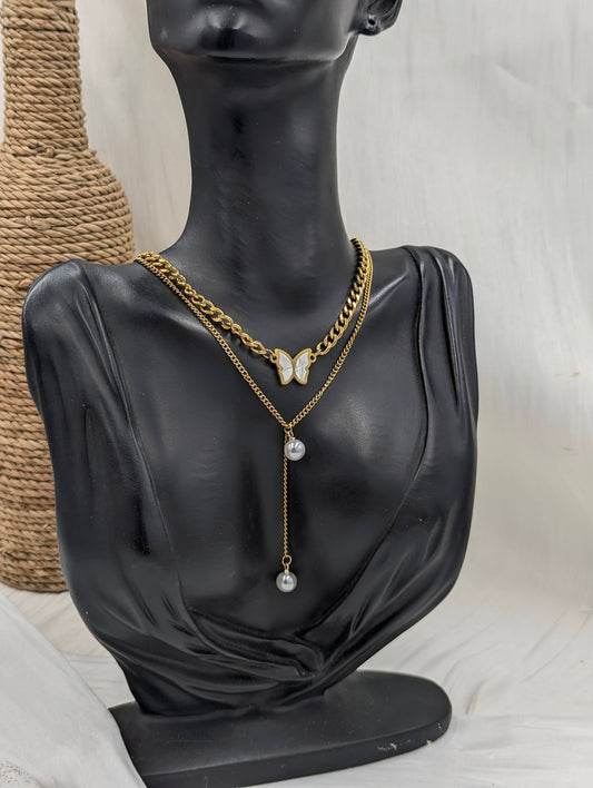 Butterfly Layered Necklace