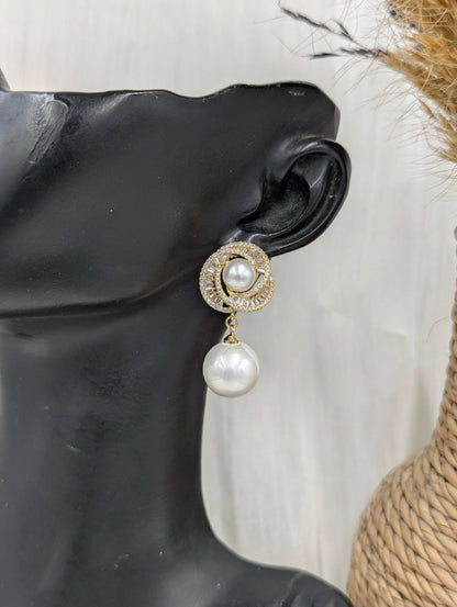 Pearl Halo Earrings