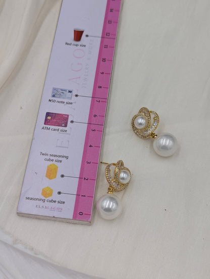 Pearl Halo Earrings