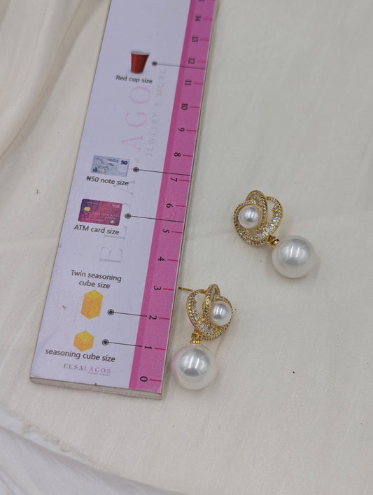 Pearl Halo Earrings