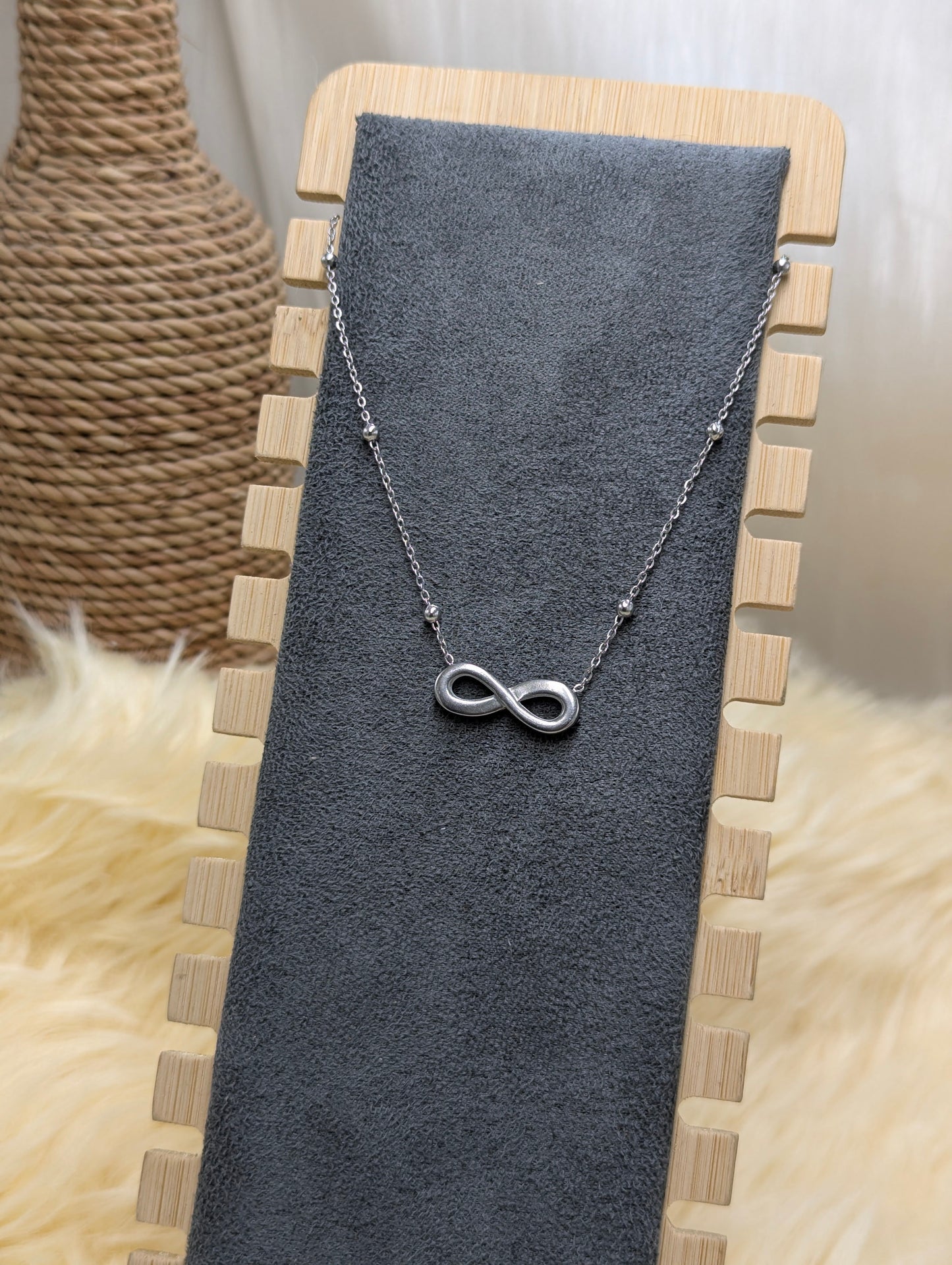 Studded Infinity Necklace