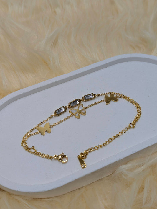 Butterfly Layered Bracelet