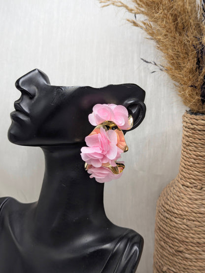 Ruffle Hoop Earrings