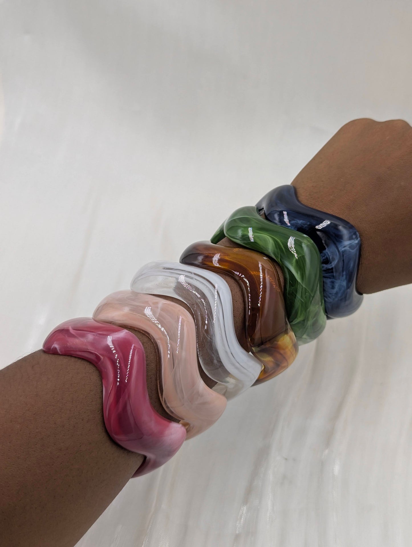 Wavy Acrylic Bangles