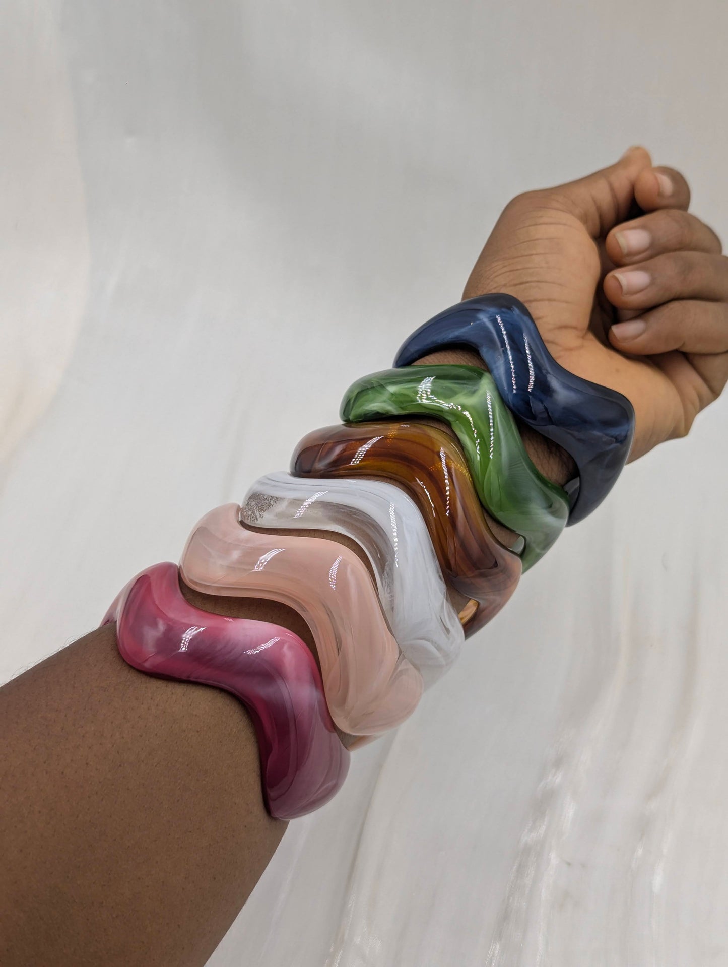 Wavy Acrylic Bangles