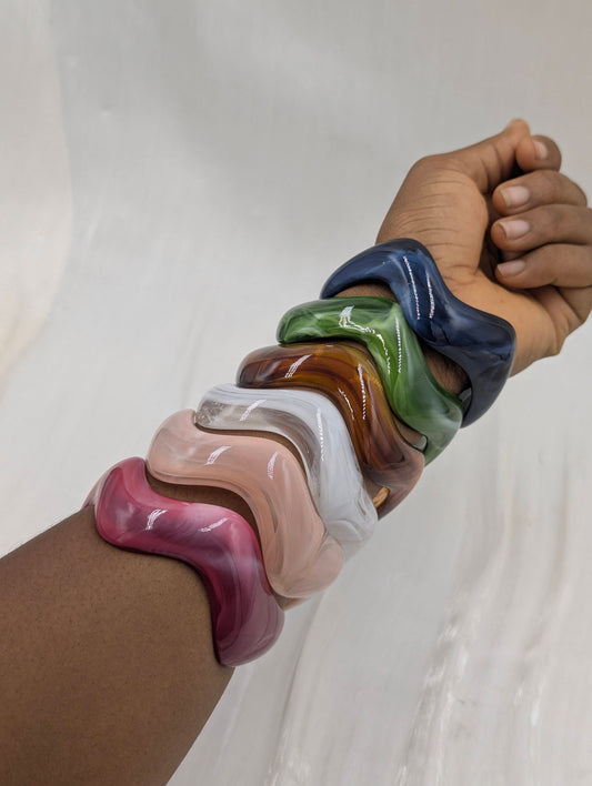 Wavy Acrylic Bangles