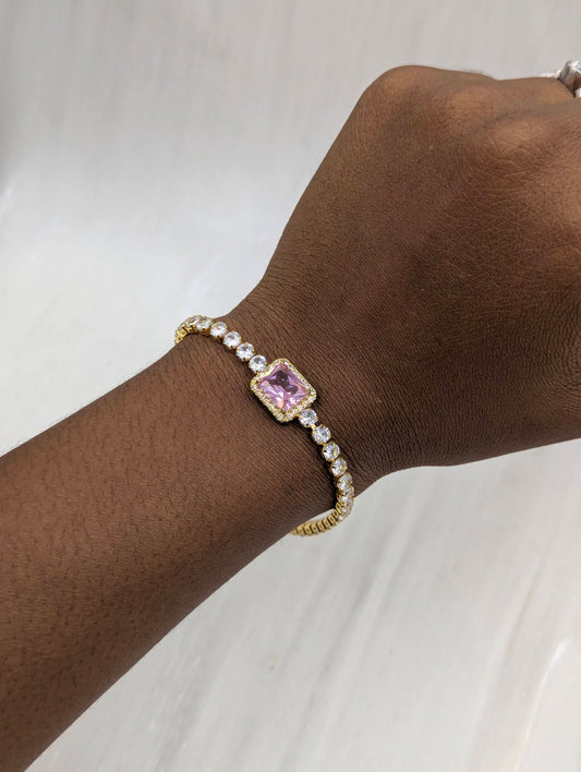 Pink Tennis Bracelet