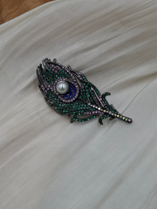 Buy Peacock Feather Brooch for Women at ElsaLagos in Nigeria