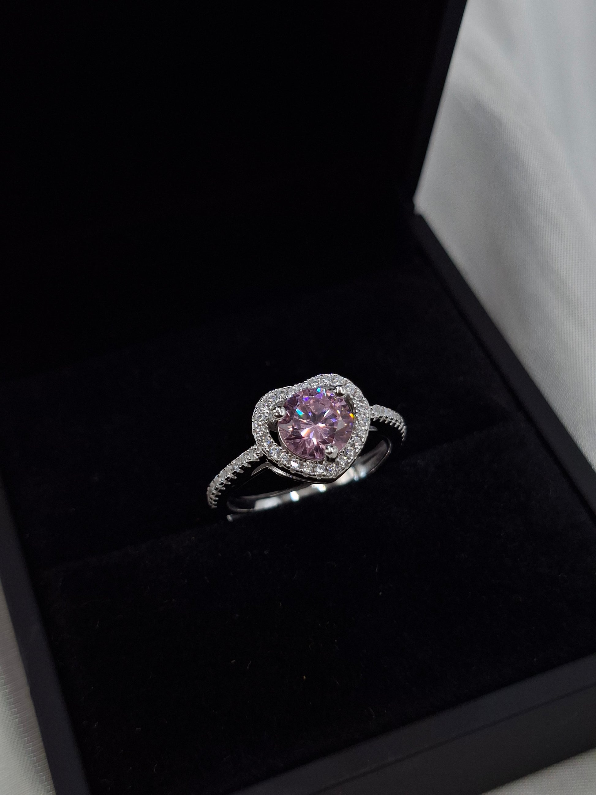 Shop Pink Aurora Zircon Engagement Ring for Women at ElsaLagos in Nigeria