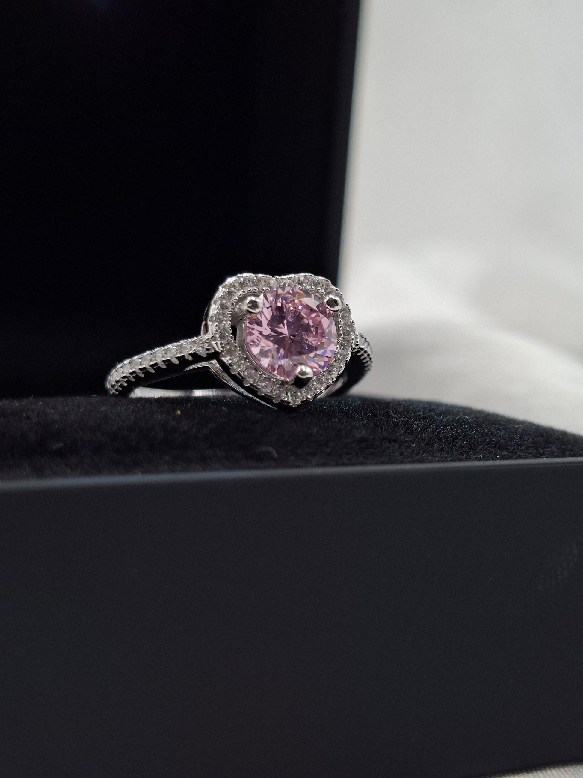 Shop Pink Aurora Zircon Engagement Ring for Women at ElsaLagos in Nigeria
