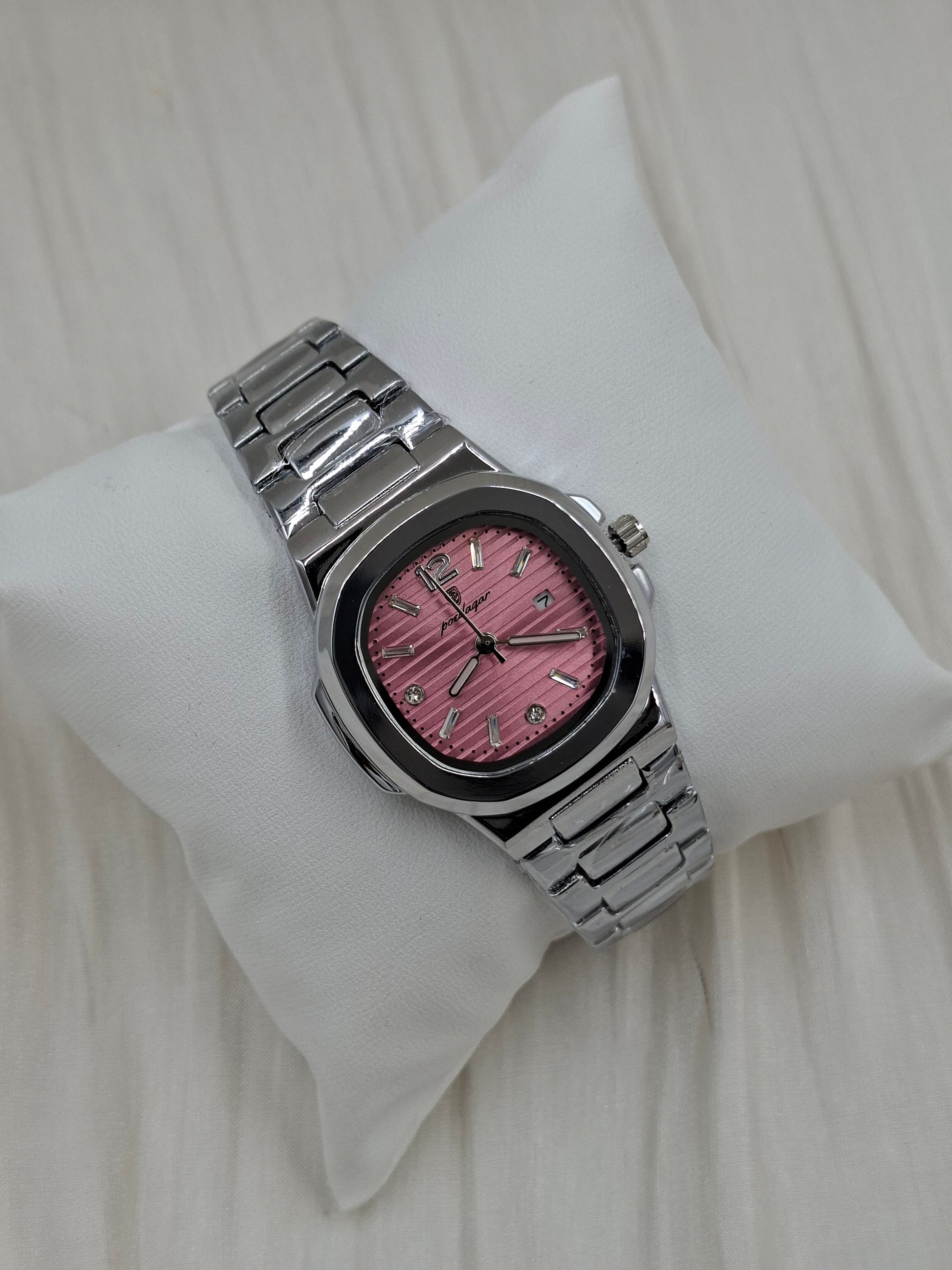 Shop Pink and Silver Wristwatch for Women at ElsaLagos in Nigeria