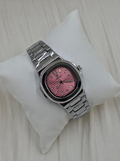 Shop Pink and Silver Wristwatch for Women at ElsaLagos in Nigeria