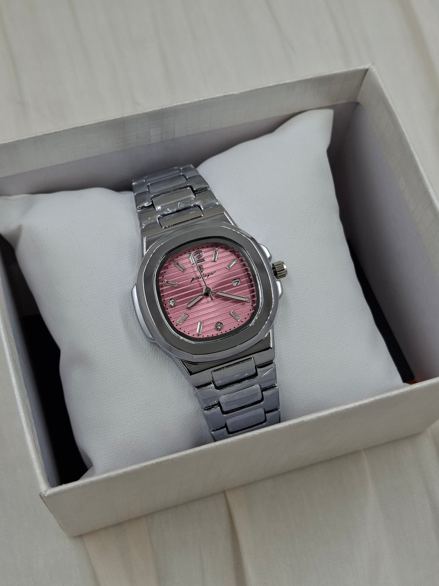 Shop Pink and Silver Wristwatch for Women at ElsaLagos in Nigeria