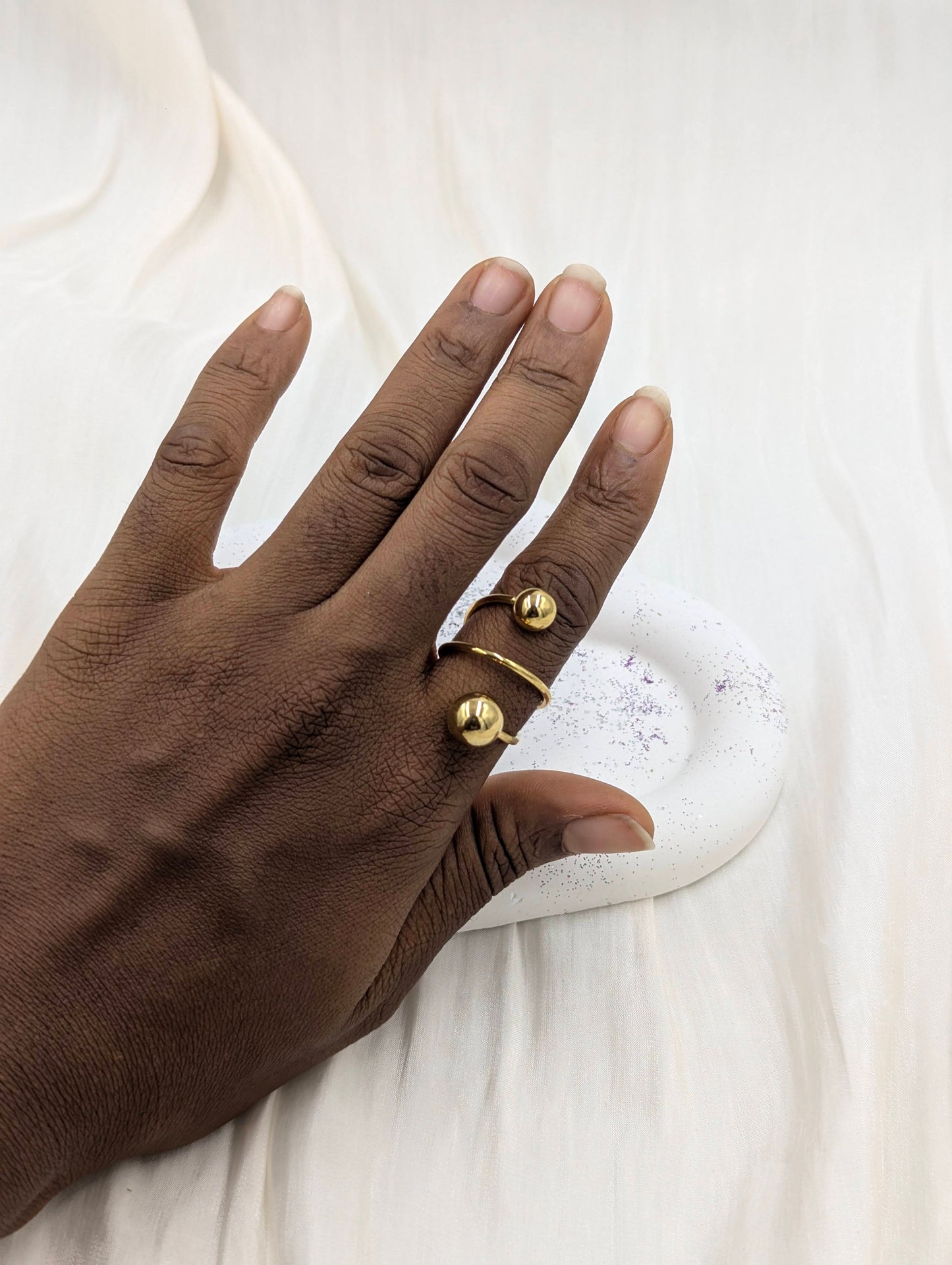 Spiral Ball Ring (size 8)