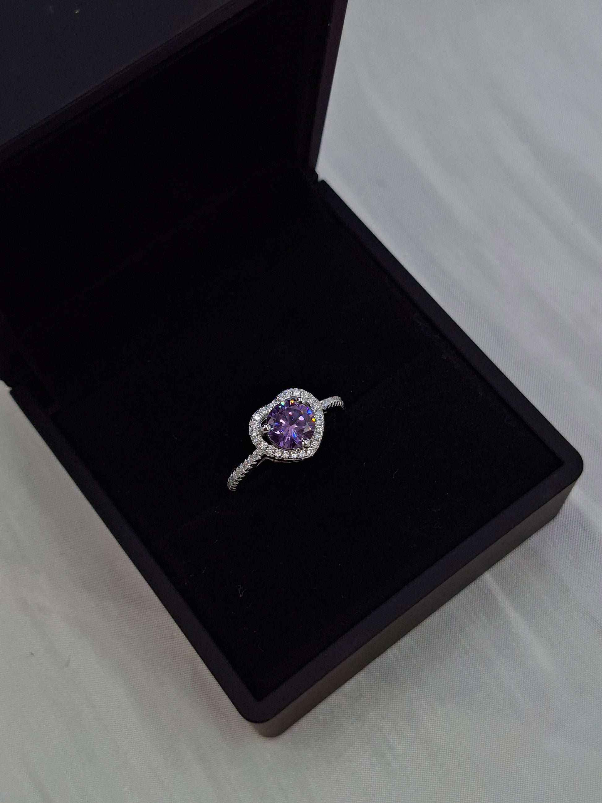 Shop Purple Aurora Zircon Engagement Ring for Women at ElsaLagos in Nigeria