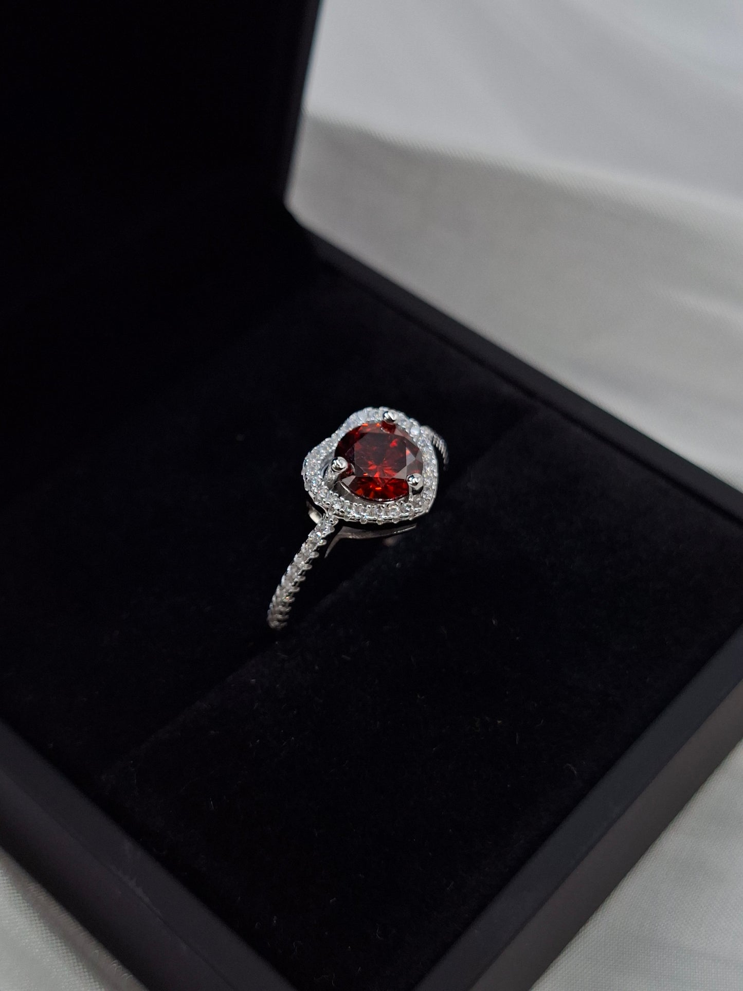 Shop Red Aurora Zircon Engagement Ring for Women at ElsaLagos in Nigeria