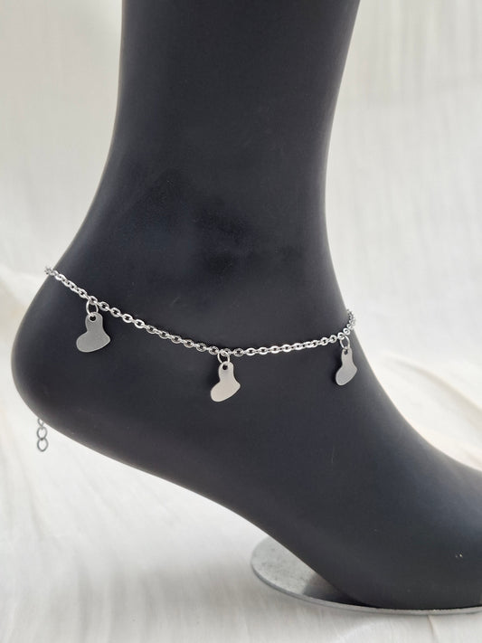 Shop Silver Heart Anklet for Women at ElsaLagos in Nigeria