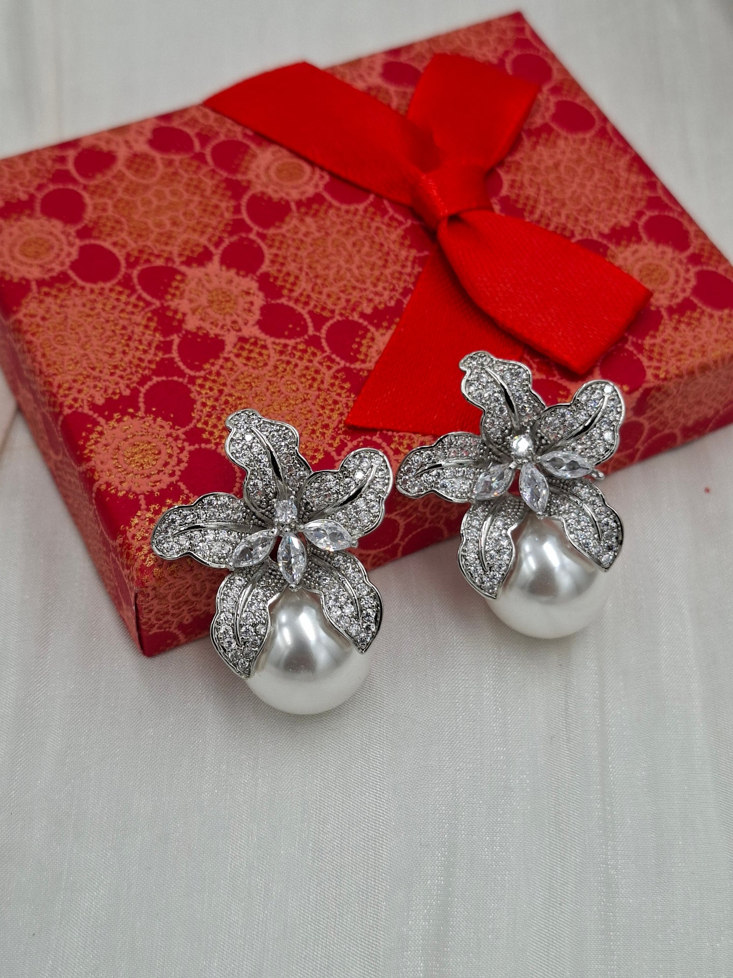 Shop Silver Pearl Earring for Women at ElsaLagos in Nigeria