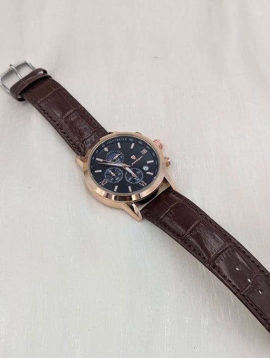 Poedagar Leather Wristwatch
