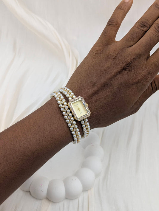Pearl Bracelet Wristwatch