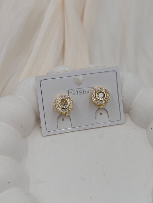 Zirconia Clip On Earrings