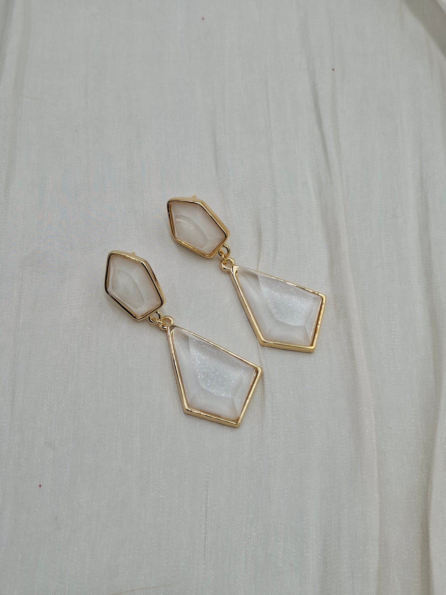 Shop White Marble Earring for Women at ElsaLagos in Nigeria