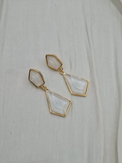 Shop White Marble Earring for Women at ElsaLagos in Nigeria