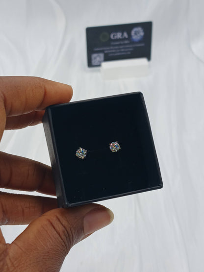Moissanite diamond earrings