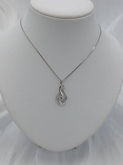 Moissanite diamond necklace