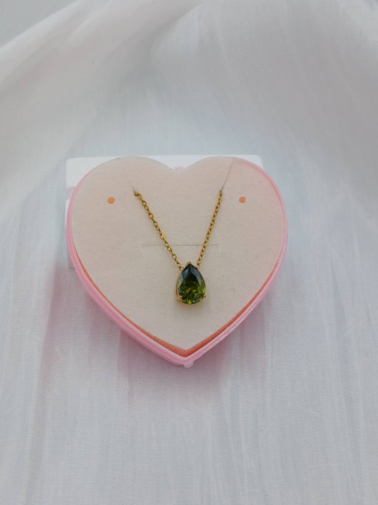 August birthstone necklace