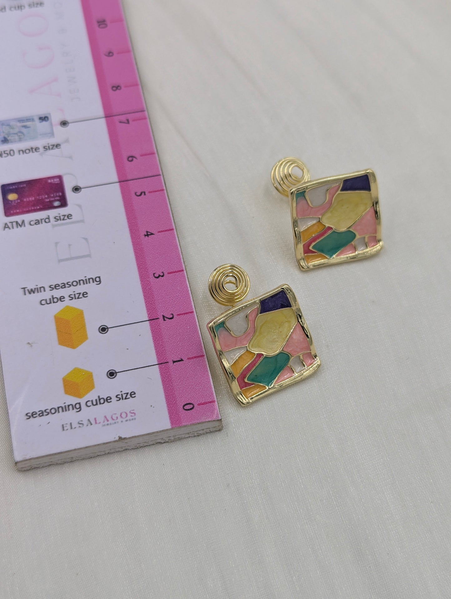 Abstract Clip Earrings