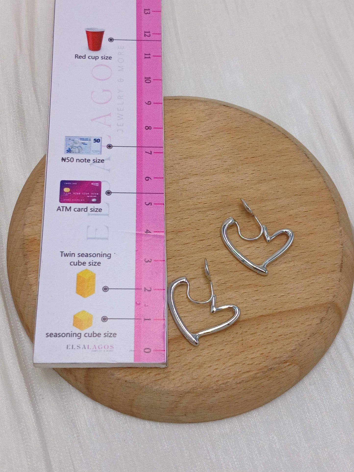 Love clip on earrings