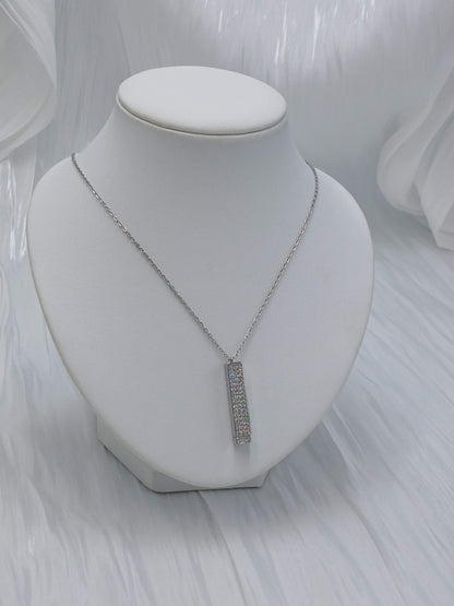 Bedazzled bar necklace