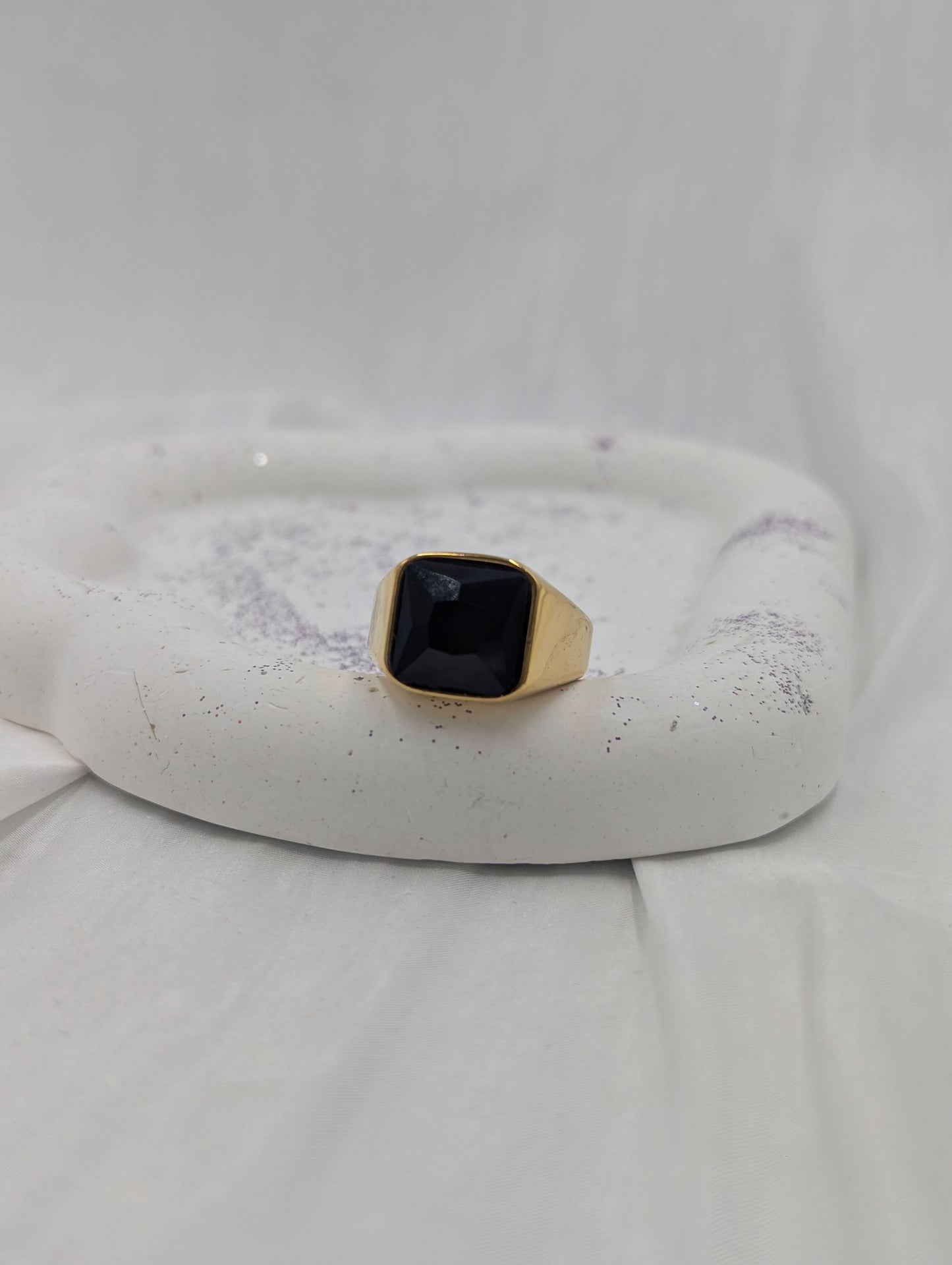 Black Gem Ring (size 9)