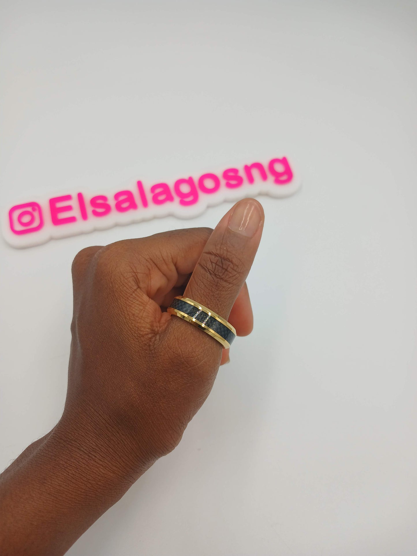 Black Line Ring (size 14)