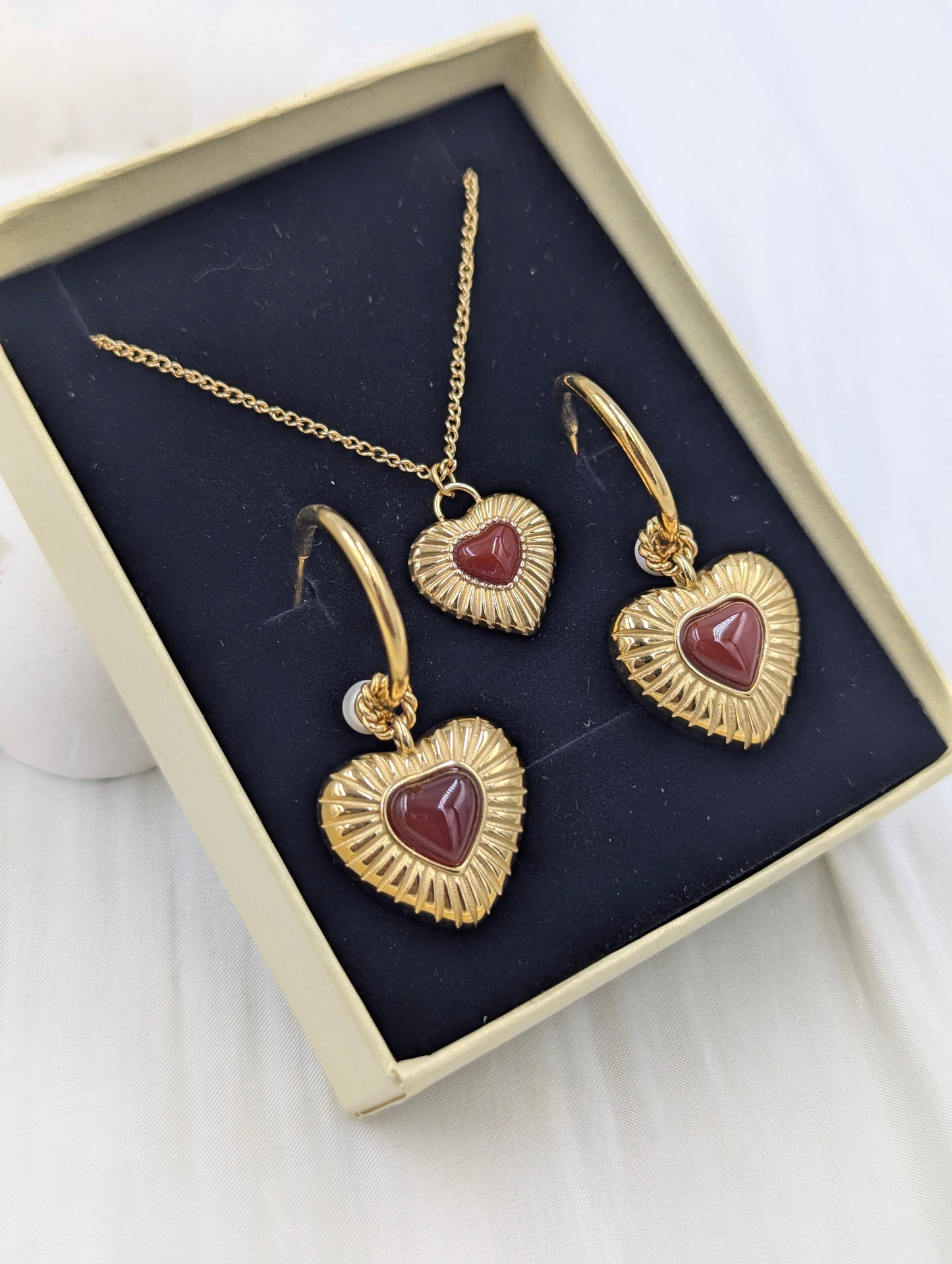 Heart Necklace Set