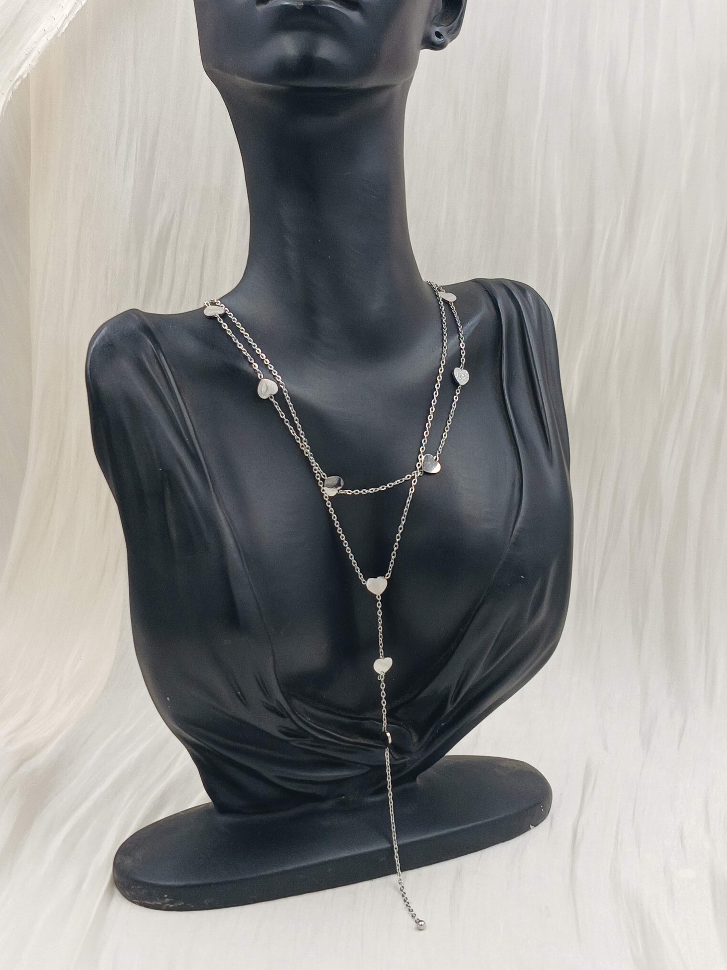 Layered heart necklace
