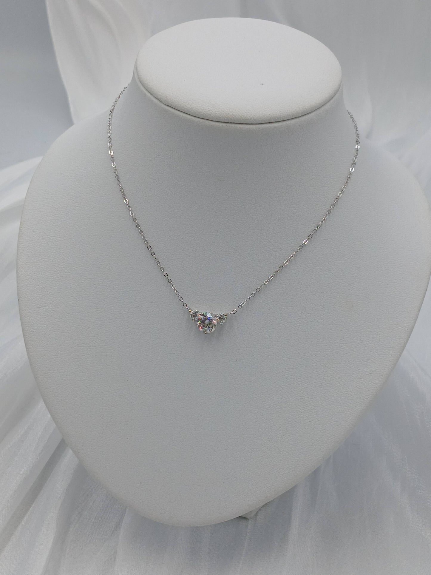 Moissanite diamond necklace
