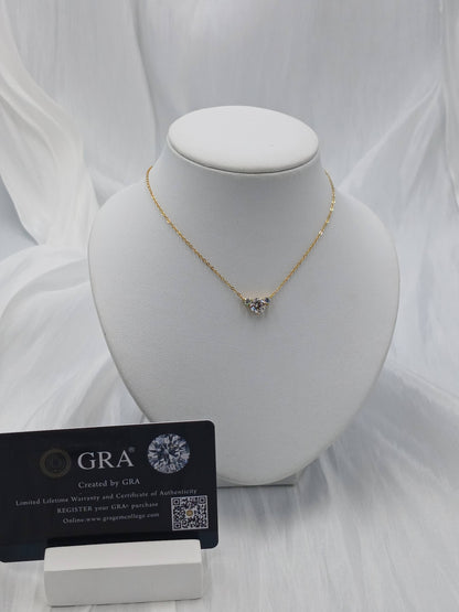Moissanite diamond necklace